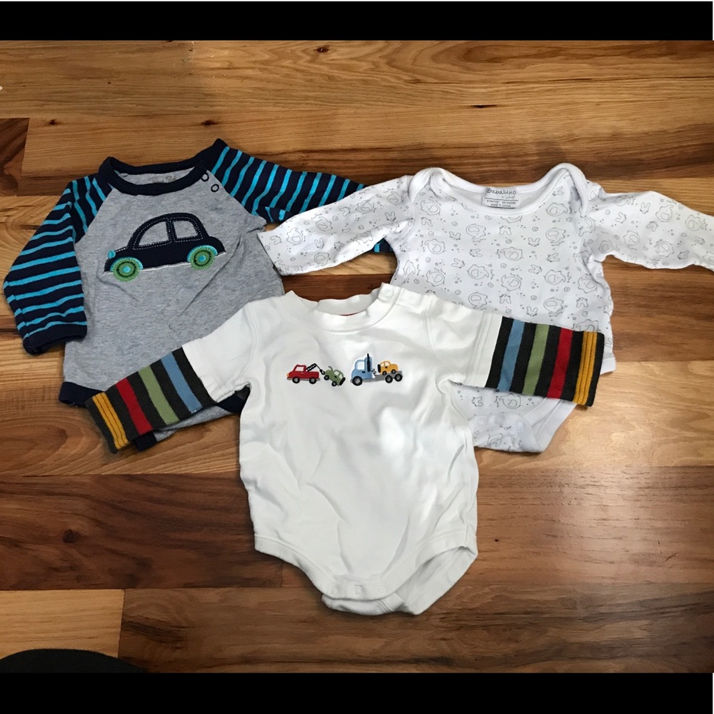 Lot of 3 Baby Bodysuits 0-3 mos EUC
